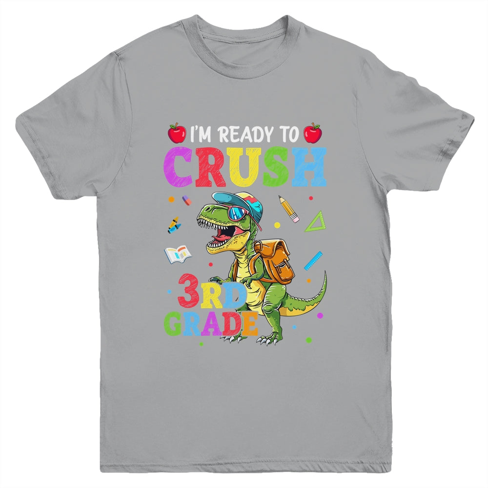 I'm Ready To Crush 3rd Grade Dinosaur Back To School Boy Kid Youth Shirt | teecentury