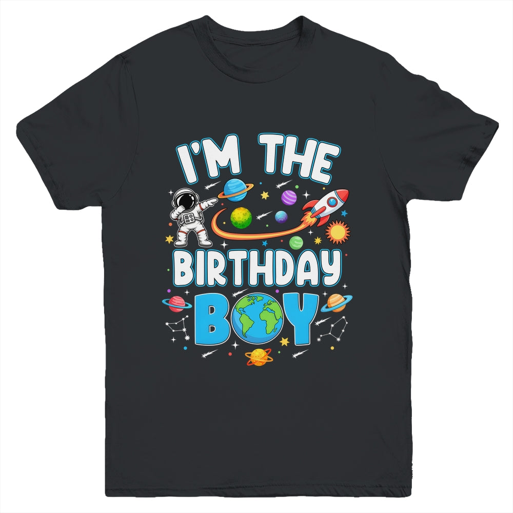 I'm The Birthday Boy Astronaut Family Space Planets Youth Shirt | teecentury