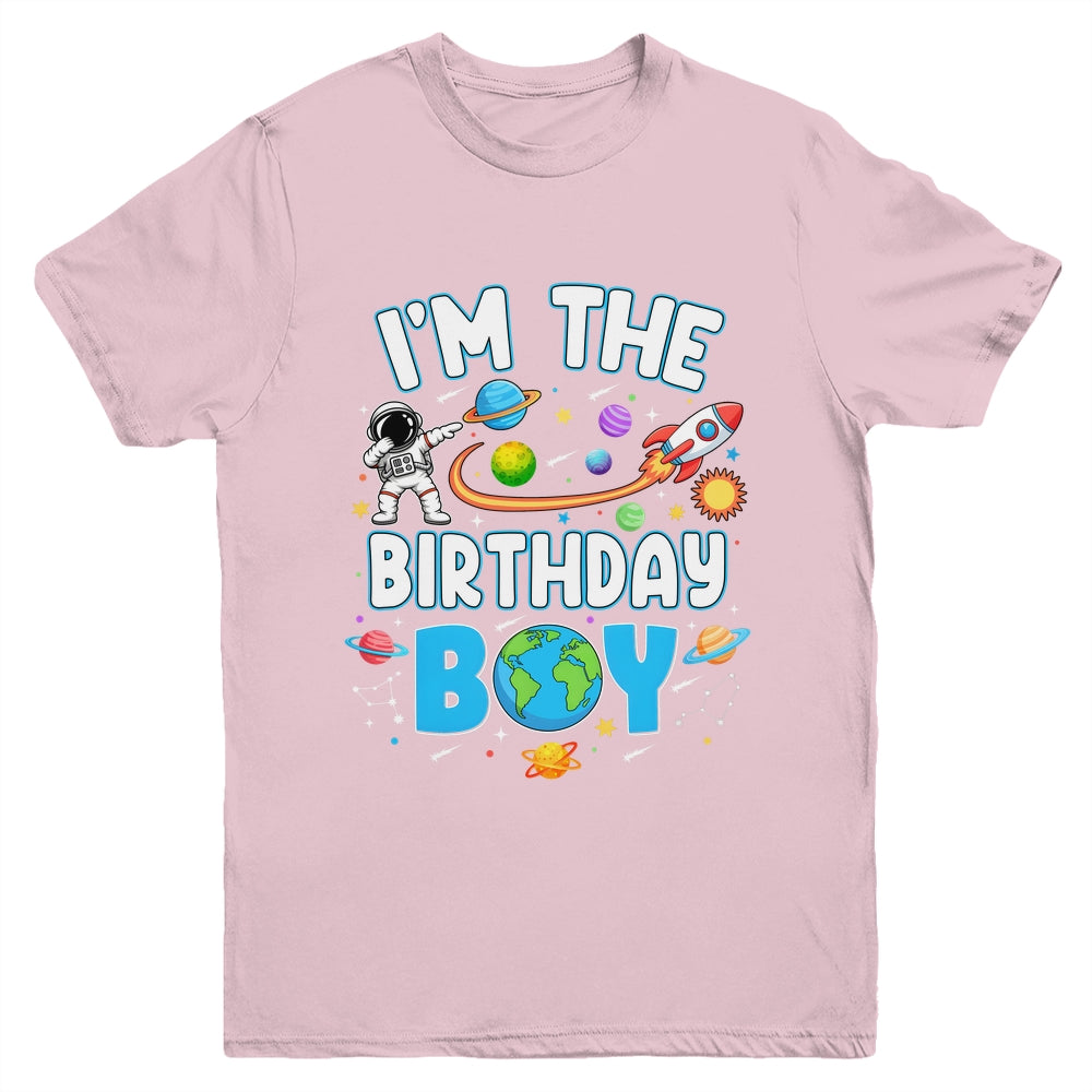 I'm The Birthday Boy Astronaut Family Space Planets Youth Shirt | teecentury