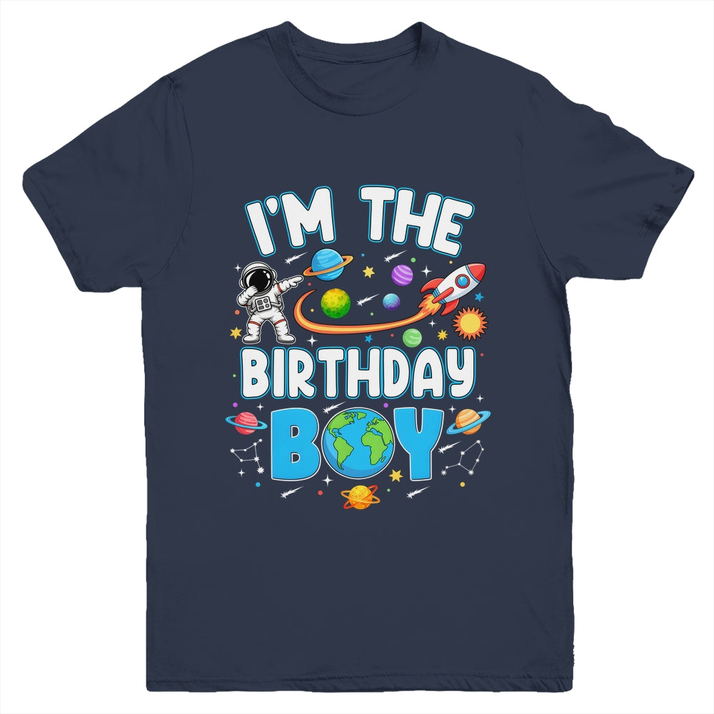 I'm The Birthday Boy Astronaut Family Space Planets Youth Shirt | teecentury