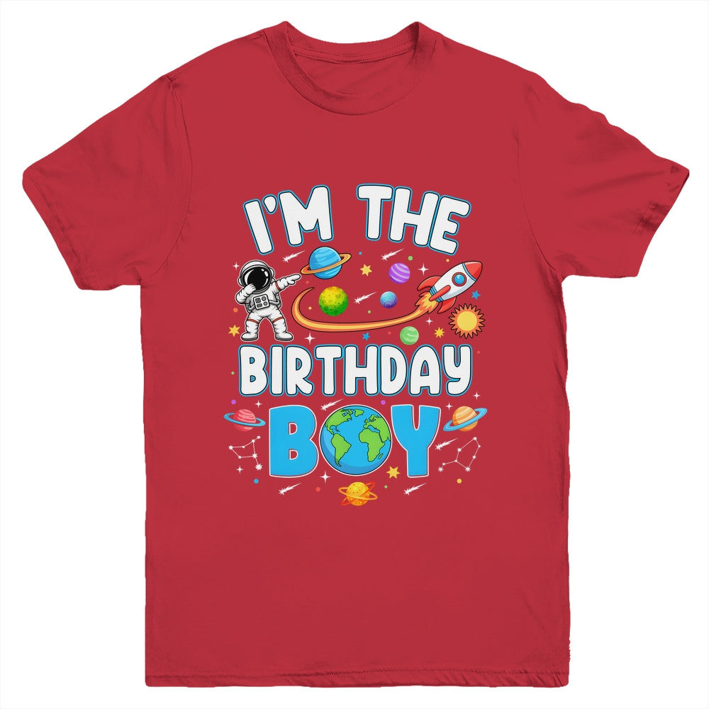 I'm The Birthday Boy Astronaut Family Space Planets Youth Shirt | teecentury