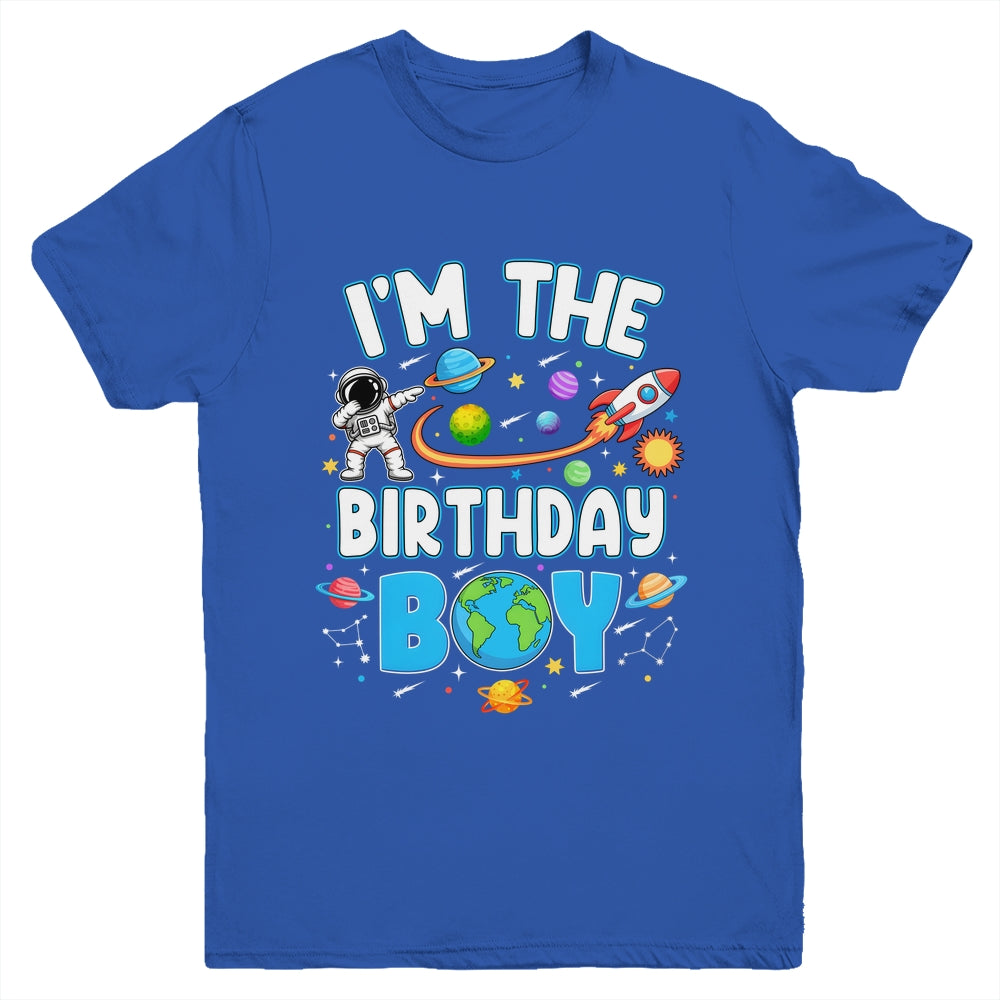 I'm The Birthday Boy Astronaut Family Space Planets Youth Shirt | teecentury