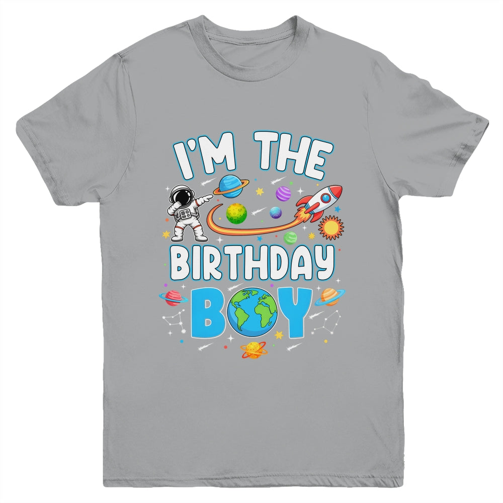 I'm The Birthday Boy Astronaut Family Space Planets Youth Shirt | teecentury