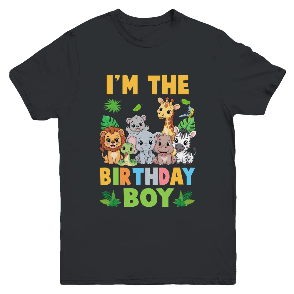 I'm The Birthday Boy Kids Safari Jungle Animal Youth Shirt | teecentury