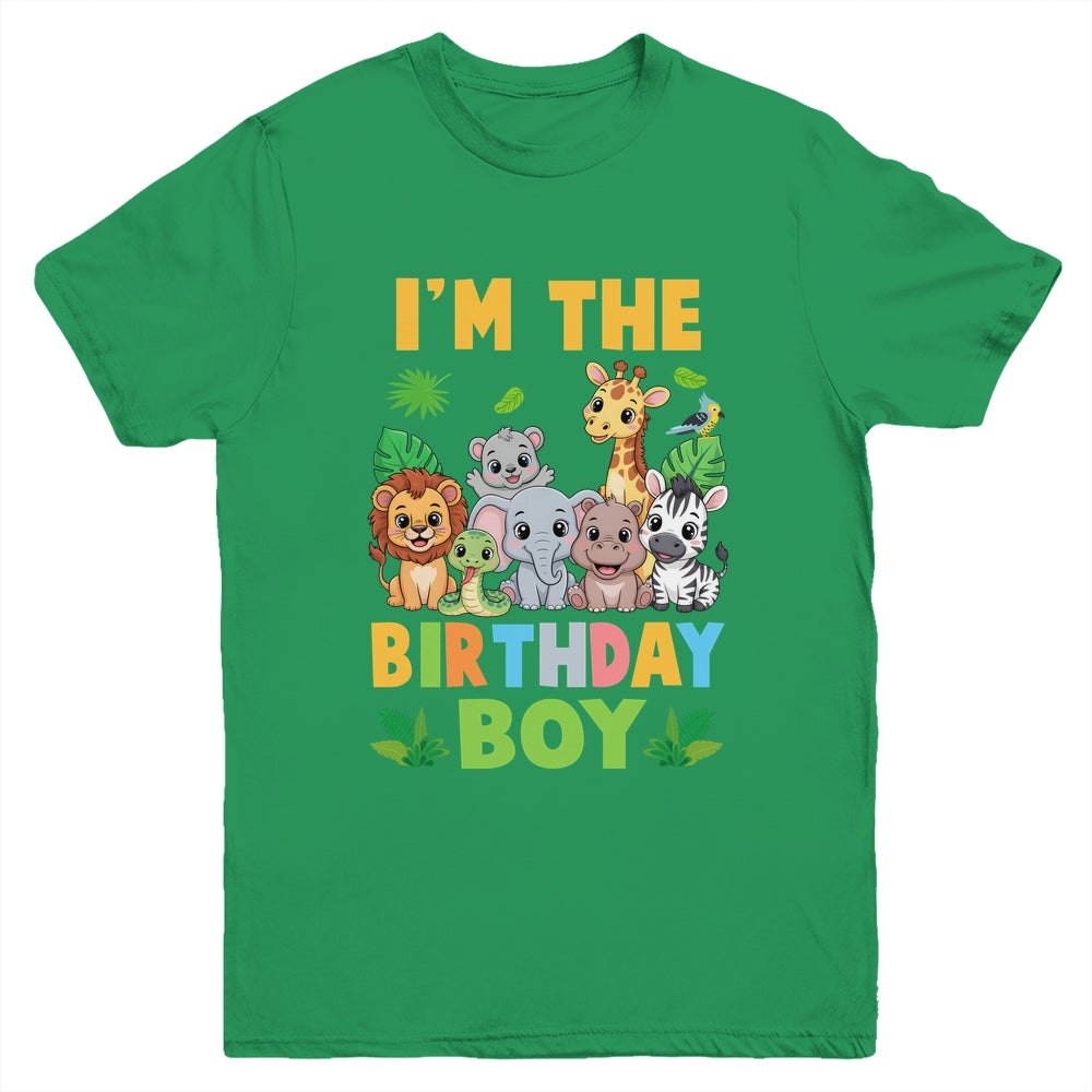 I'm The Birthday Boy Kids Safari Jungle Animal Youth Shirt | teecentury