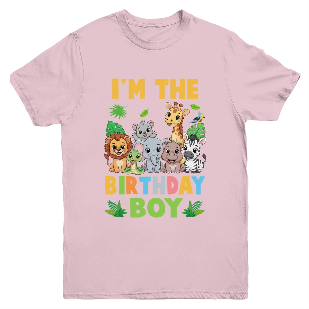 I'm The Birthday Boy Kids Safari Jungle Animal Youth Shirt | teecentury