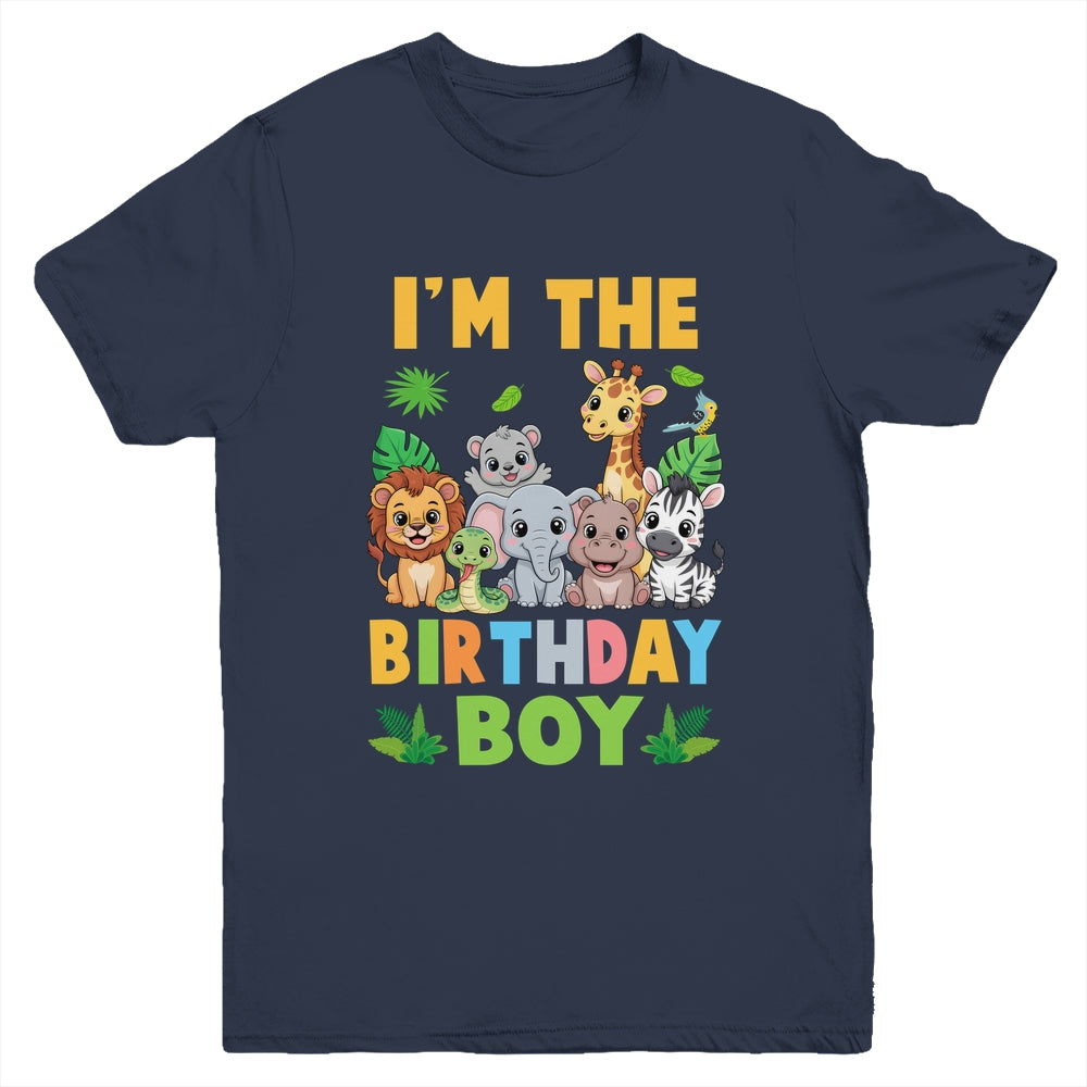 I'm The Birthday Boy Kids Safari Jungle Animal Youth Shirt | teecentury