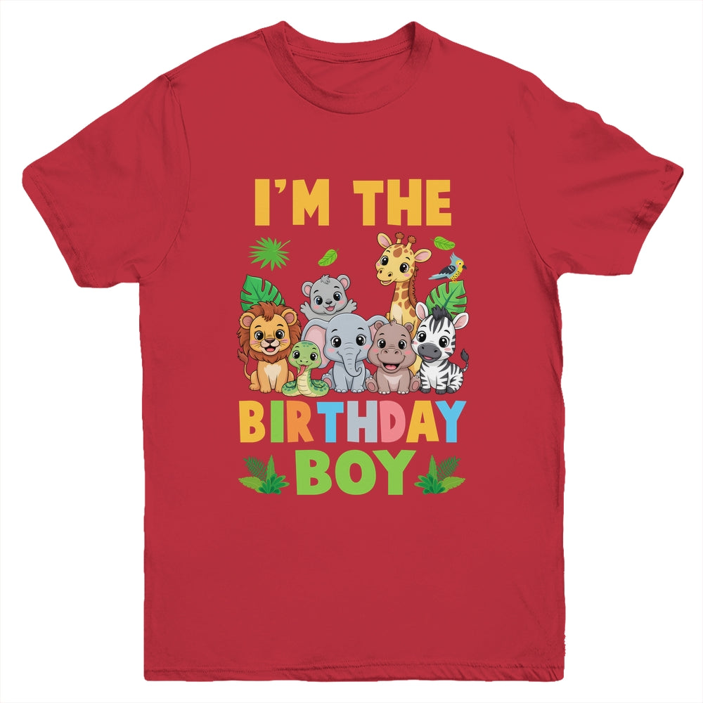 I'm The Birthday Boy Kids Safari Jungle Animal Youth Shirt | teecentury