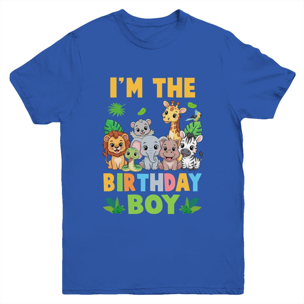 I'm The Birthday Boy Kids Safari Jungle Animal Youth Shirt | teecentury