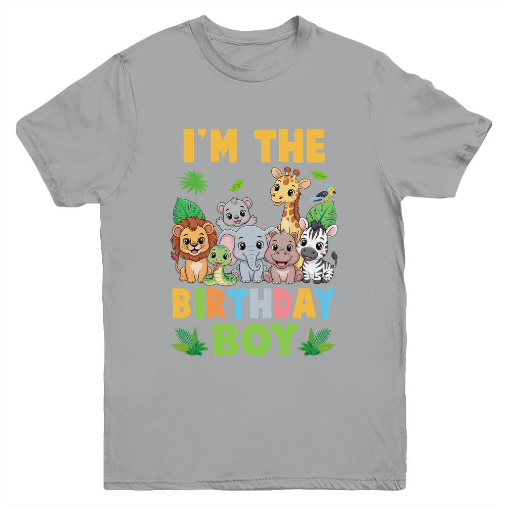 I'm The Birthday Boy Kids Safari Jungle Animal Youth Shirt | teecentury