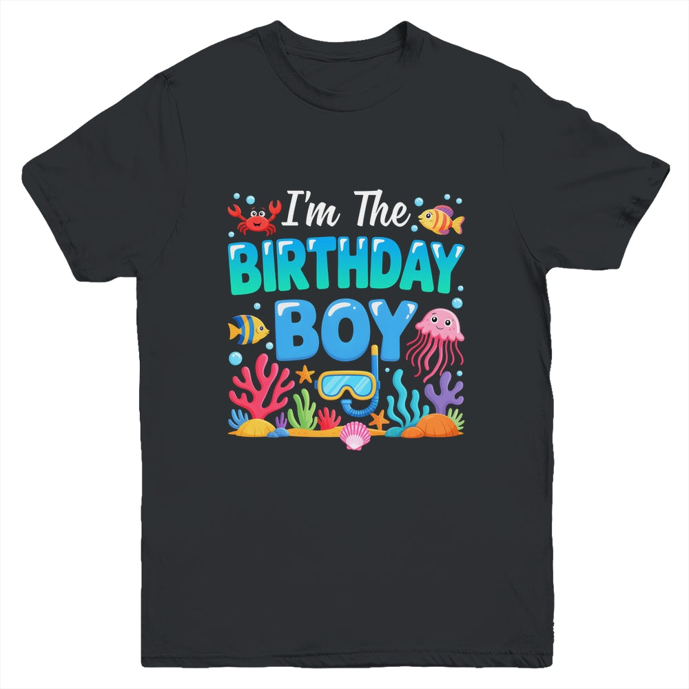 I'm The Birthday Boy Kids Sea Animals Ocean Aquarium Youth Shirt | teecentury