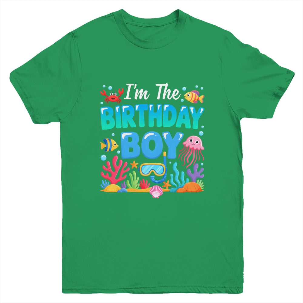 I'm The Birthday Boy Kids Sea Animals Ocean Aquarium Youth Shirt | teecentury
