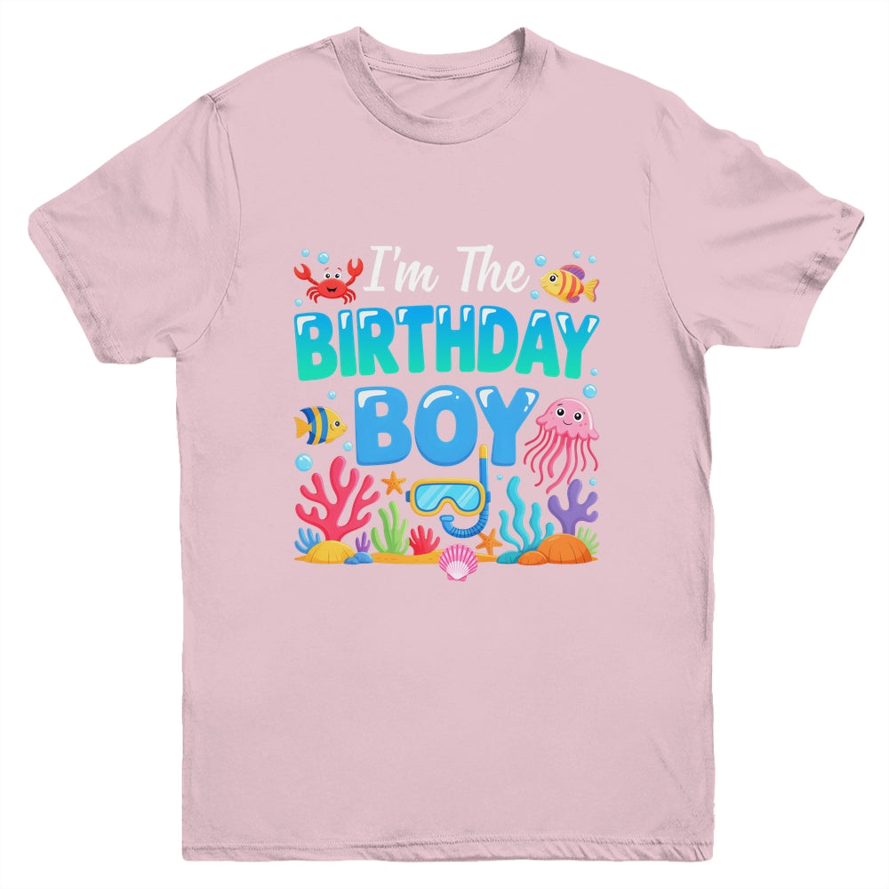 I'm The Birthday Boy Kids Sea Animals Ocean Aquarium Youth Shirt | teecentury