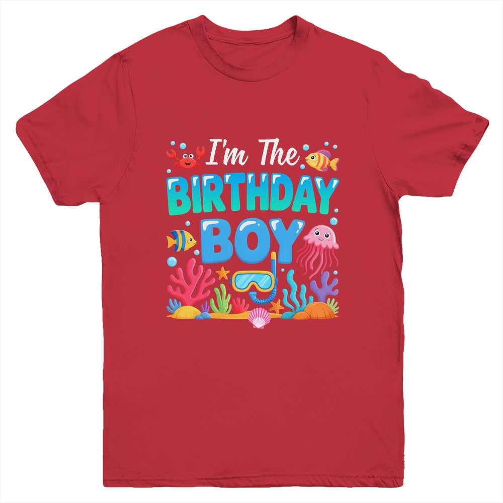 I'm The Birthday Boy Kids Sea Animals Ocean Aquarium Youth Shirt | teecentury