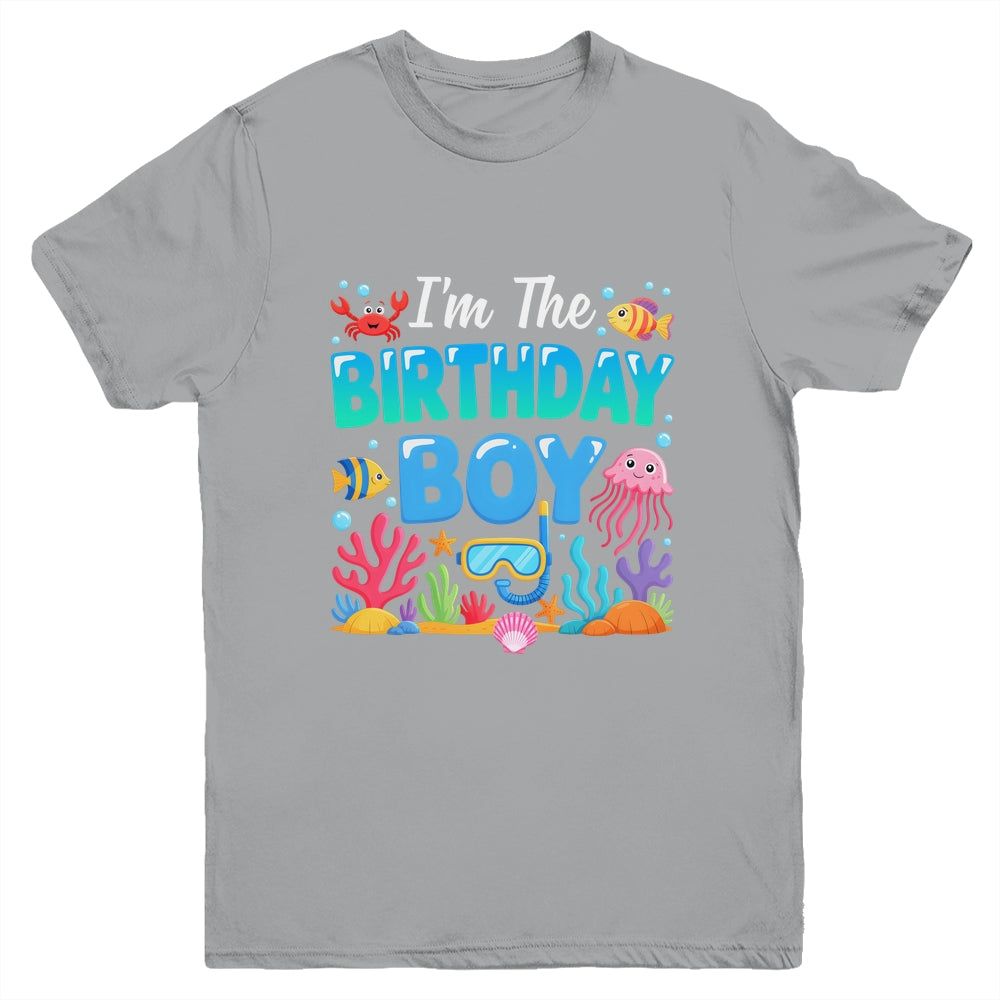 I'm The Birthday Boy Kids Sea Animals Ocean Aquarium Youth Shirt | teecentury