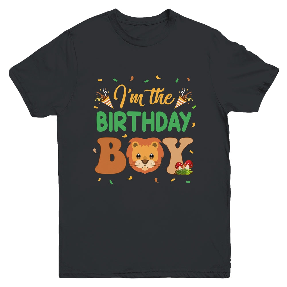 I'm The Birthday Boy Lion Family Party Decorations Youth Shirt | teecentury