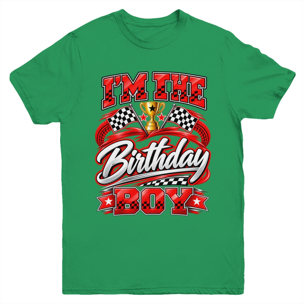 I'm The Birthday Boy Race Car Family Pit Crew Kids Youth Shirt | teecentury
