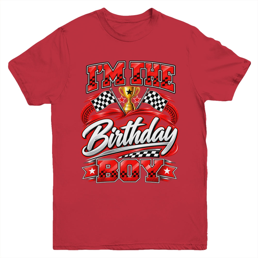 I'm The Birthday Boy Race Car Family Pit Crew Kids Youth Shirt | teecentury