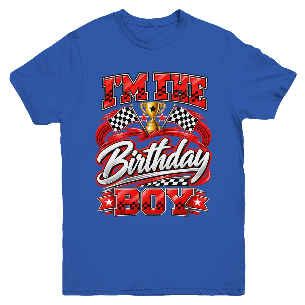I'm The Birthday Boy Race Car Family Pit Crew Kids Youth Shirt | teecentury