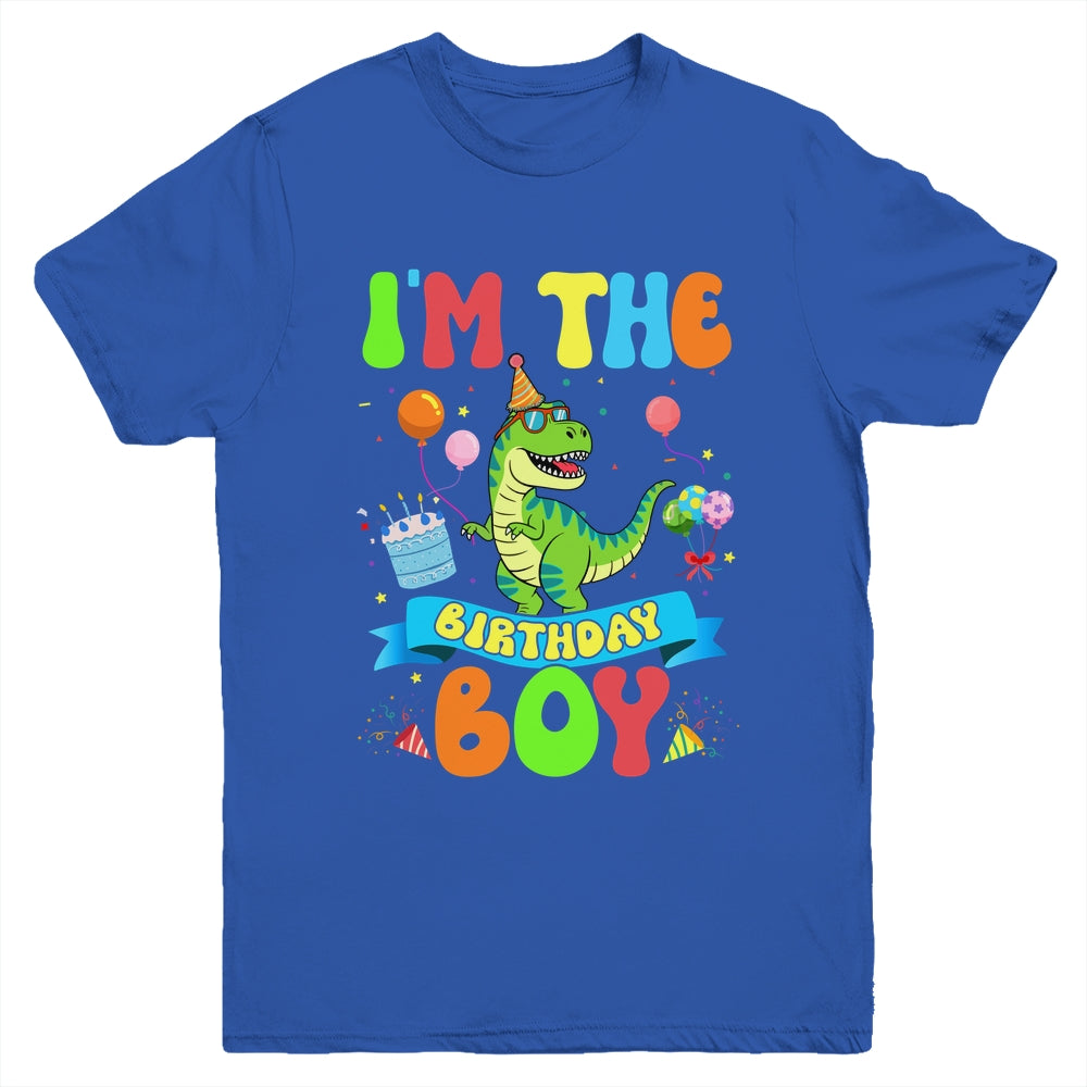 I'm The Birthday Boy TRex Dinosaur Birthday Family Youth Shirt | teecentury