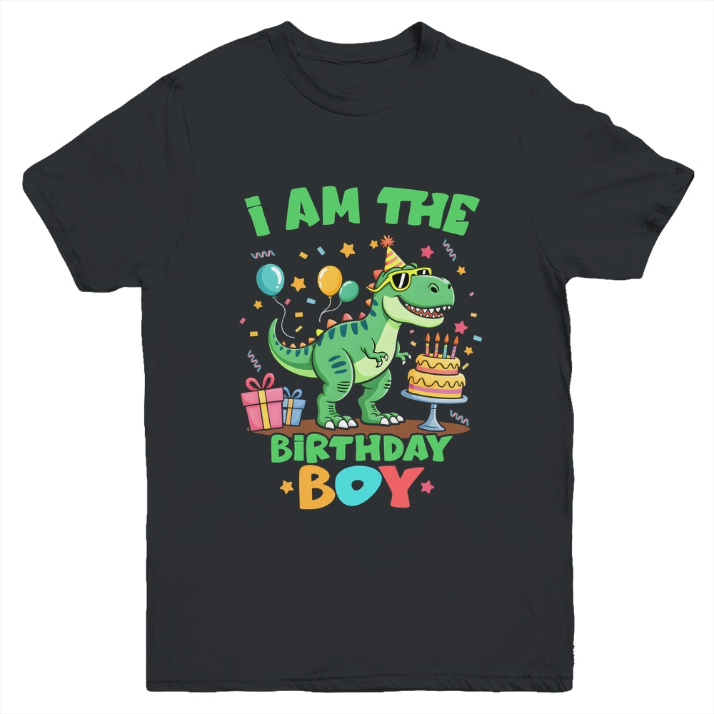 I'm The Birthday Boy T Rex Dinosaur Family Party Boys Youth Shirt | teecentury