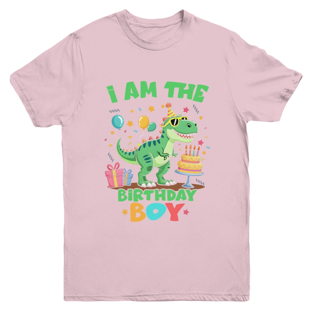 I'm The Birthday Boy T Rex Dinosaur Family Party Boys Youth Shirt | teecentury