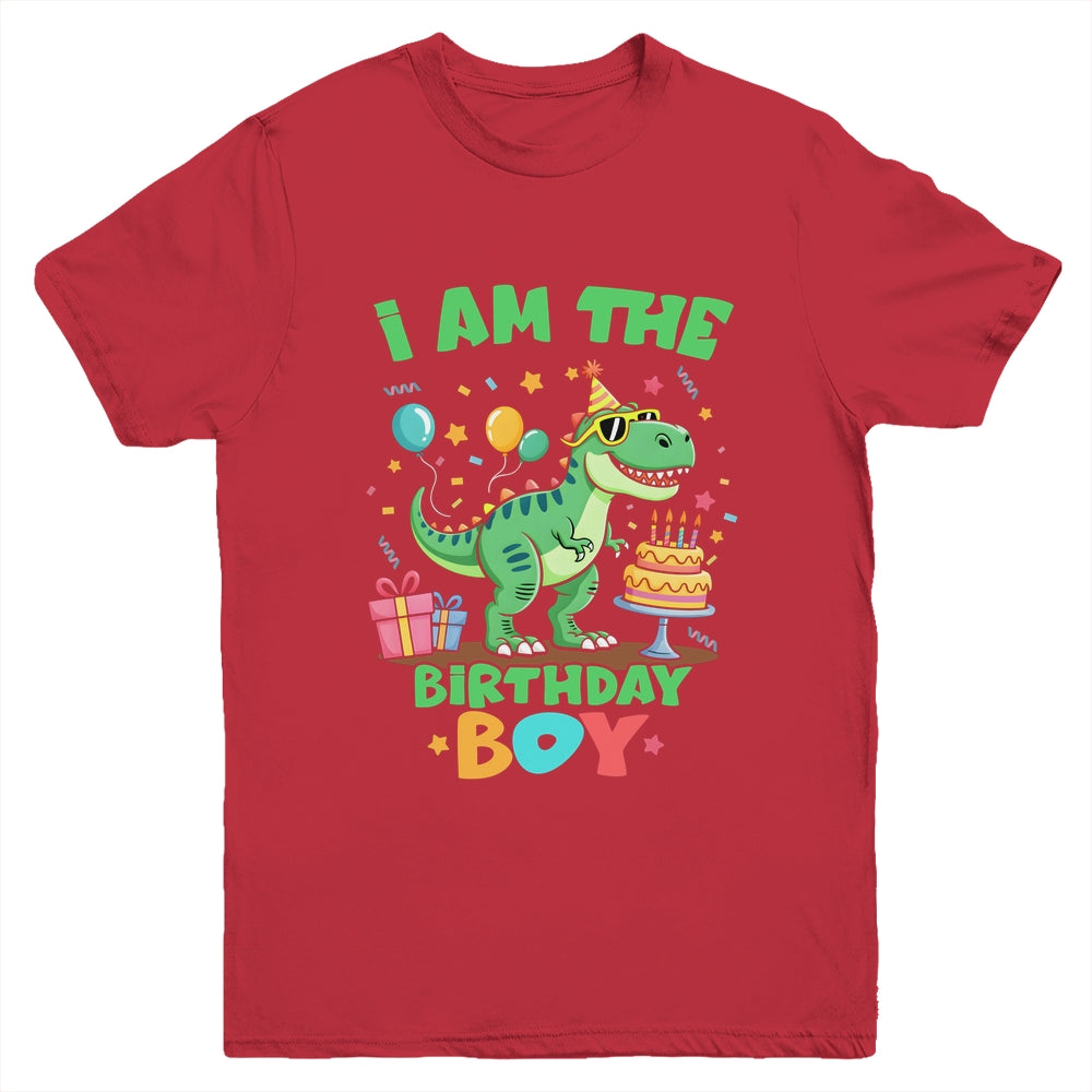 I'm The Birthday Boy T Rex Dinosaur Family Party Boys Youth Shirt | teecentury
