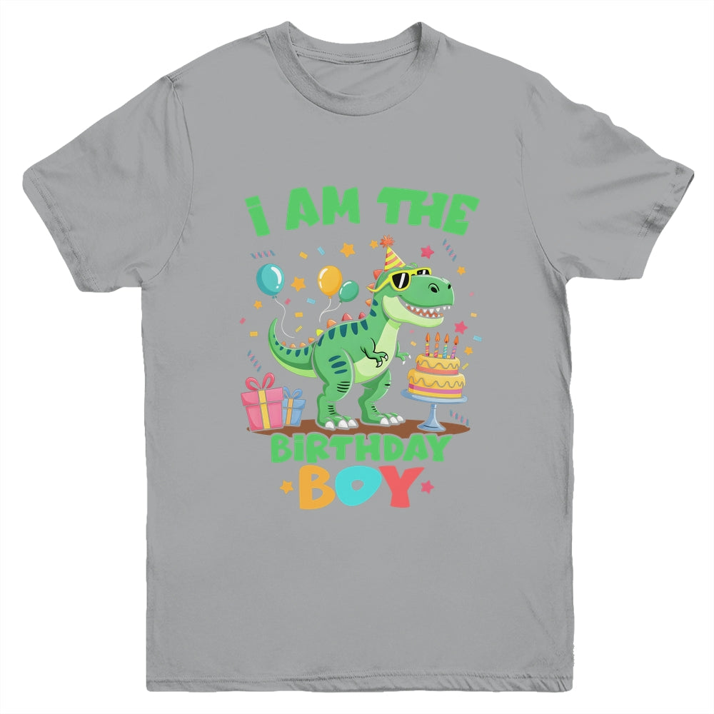 I'm The Birthday Boy T Rex Dinosaur Family Party Boys Youth Shirt | teecentury
