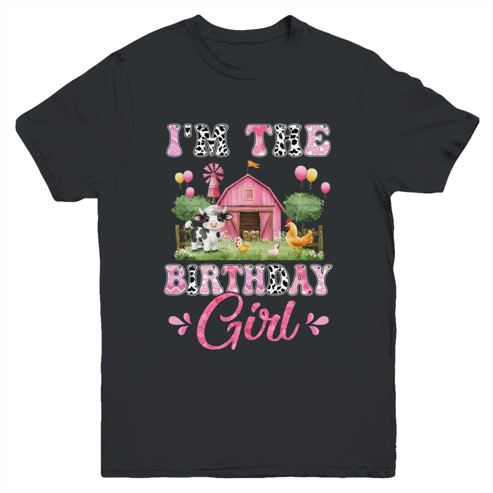 I'm The Birthday Girl 1st Birthday Cow Farm Family Youth Shirt | teecentury