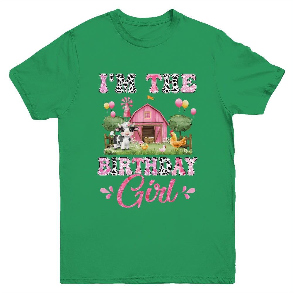 I'm The Birthday Girl 1st Birthday Cow Farm Family Youth Shirt | teecentury