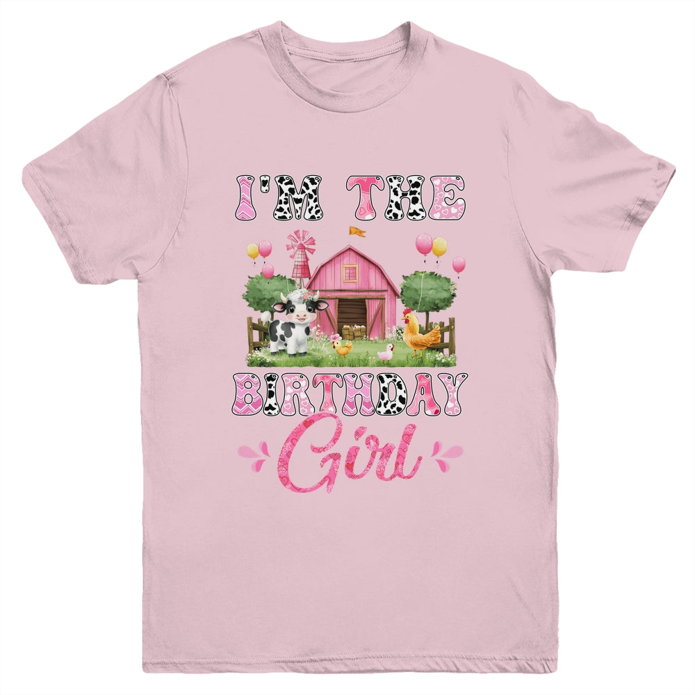 I'm The Birthday Girl 1st Birthday Cow Farm Family Youth Shirt | teecentury