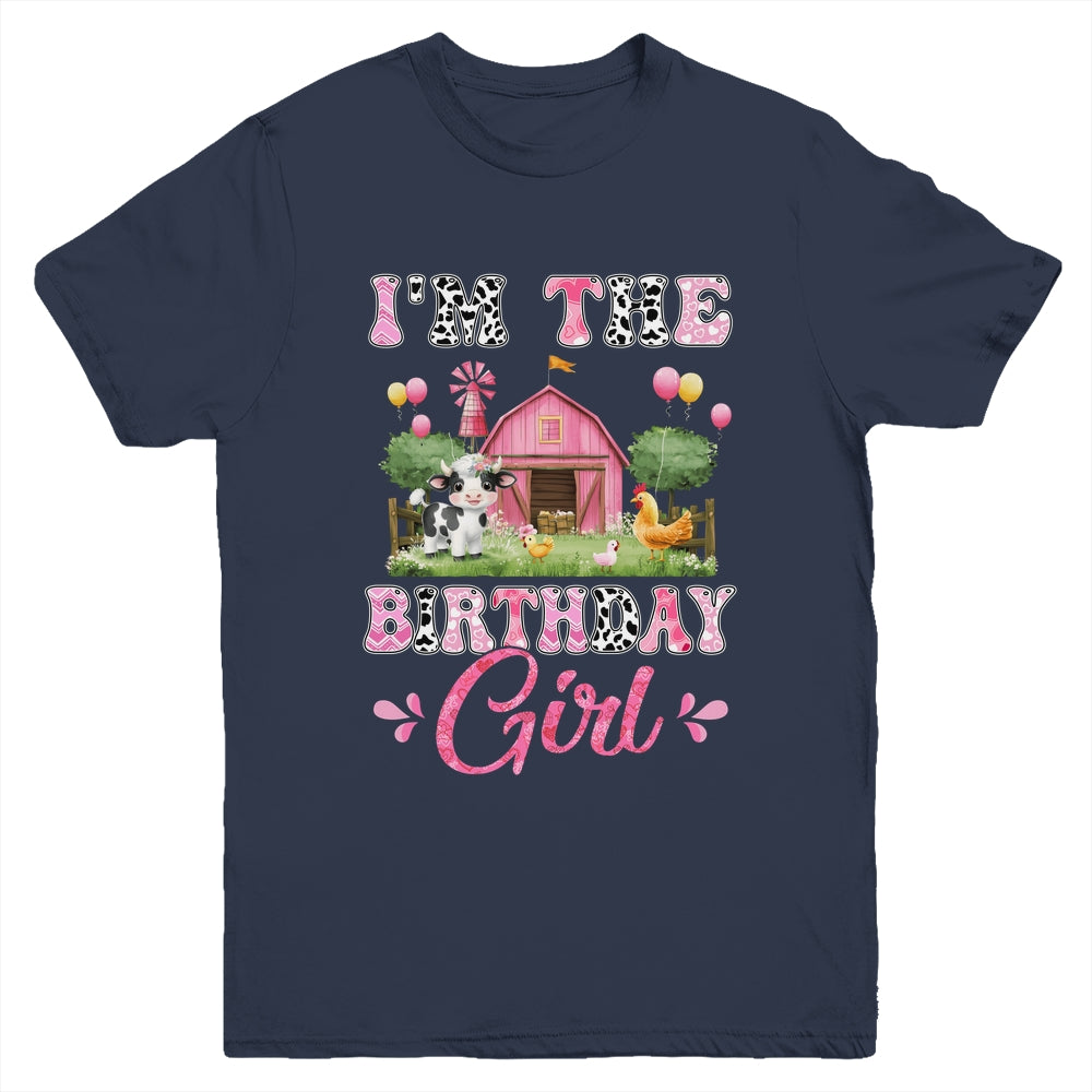 I'm The Birthday Girl 1st Birthday Cow Farm Family Youth Shirt | teecentury