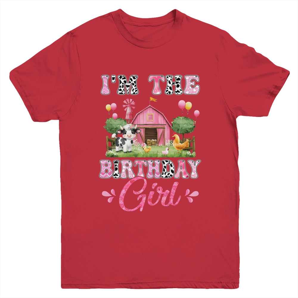 I'm The Birthday Girl 1st Birthday Cow Farm Family Youth Shirt | teecentury