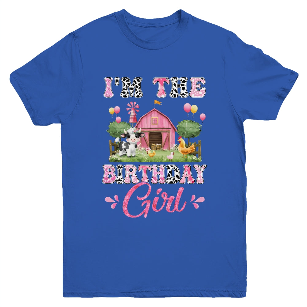 I'm The Birthday Girl 1st Birthday Cow Farm Family Youth Shirt | teecentury