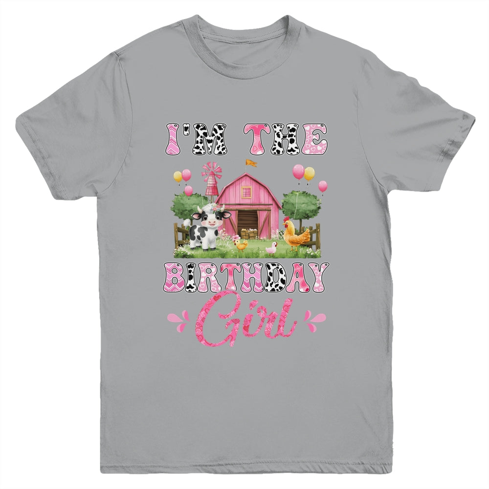 I'm The Birthday Girl 1st Birthday Cow Farm Family Youth Shirt | teecentury