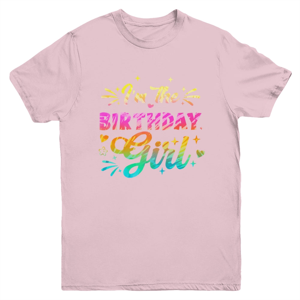I'm The Birthday Girl Bday Tie Dye 1st Birthday Family Youth Shirt | teecentury