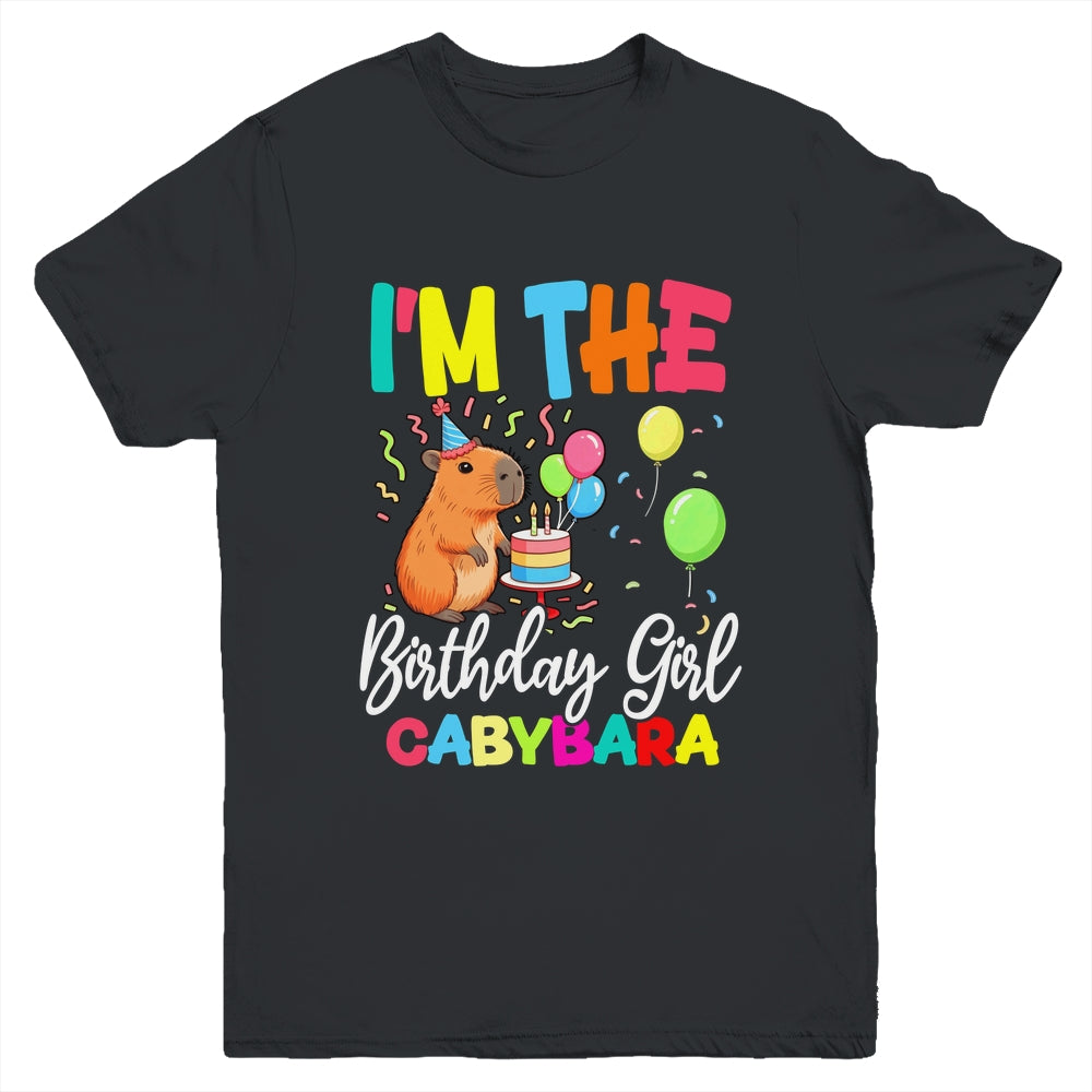 I'm The Birthday Girl Capybara Girl Bday Party Family Youth Shirt | teecentury