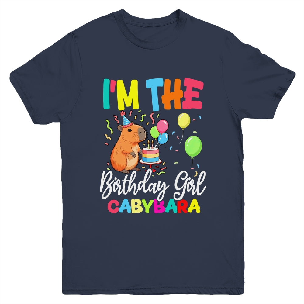 I'm The Birthday Girl Capybara Girl Bday Party Family Youth Shirt | teecentury