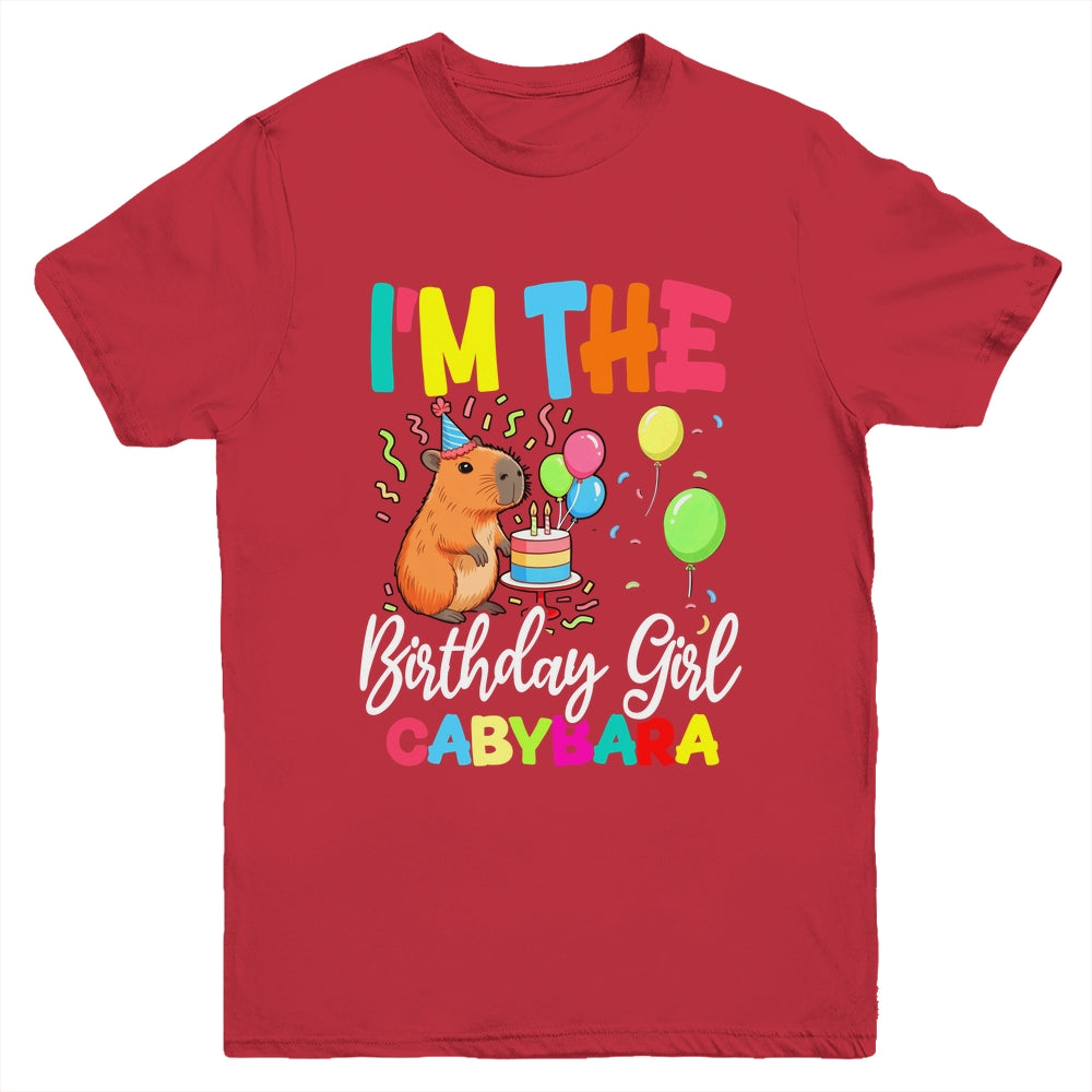 I'm The Birthday Girl Capybara Girl Bday Party Family Youth Shirt | teecentury