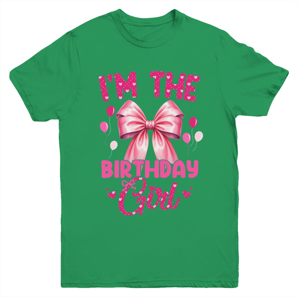 I'm The Birthday Girl Coquette Bow Matching Family Youth Shirt | teecentury