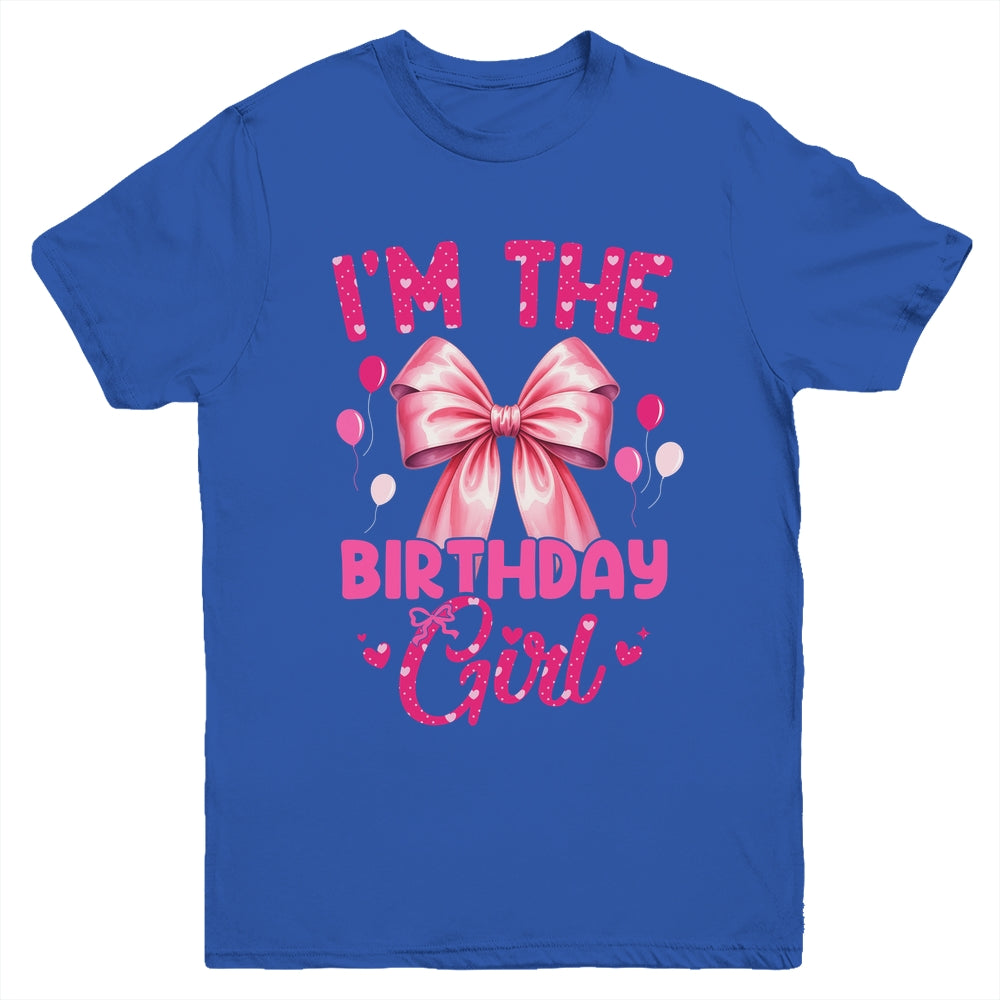 I'm The Birthday Girl Coquette Bow Matching Family Youth Shirt | teecentury