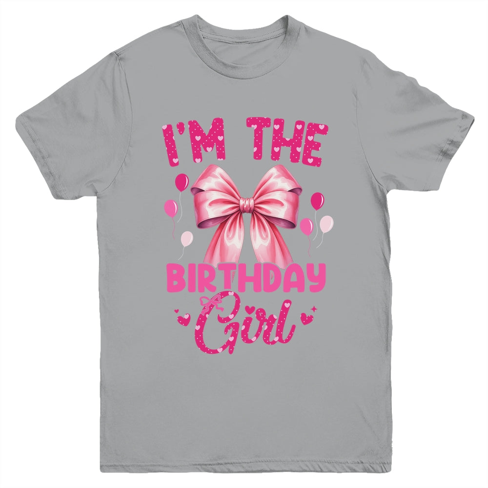 I'm The Birthday Girl Coquette Bow Matching Family Youth Shirt | teecentury
