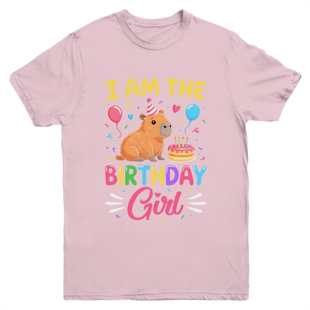 I'm The Birthday Girl Cute Capybara Bday Family Matching Youth Shirt | teecentury
