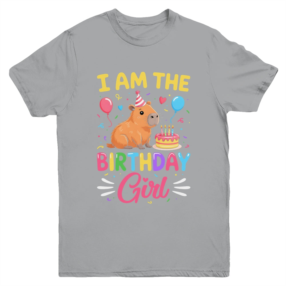 I'm The Birthday Girl Cute Capybara Bday Family Matching Youth Shirt | teecentury