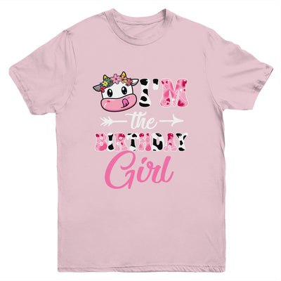 I'm The Birthday Girl Farm Cow 1St Birthday Girl Youth Shirt | teecentury