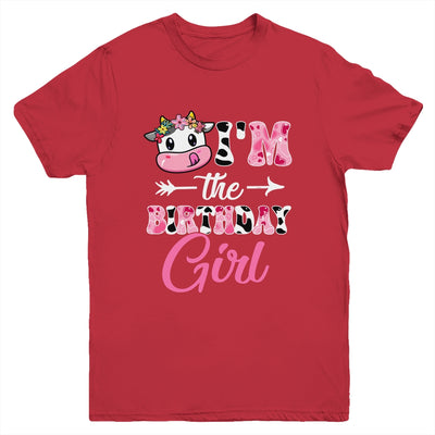 I'm The Birthday Girl Farm Cow 1St Birthday Girl Youth Shirt | teecentury