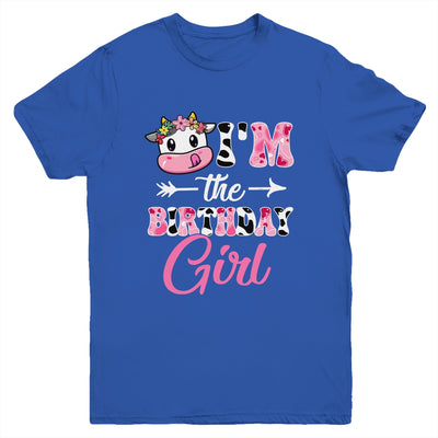 I'm The Birthday Girl Farm Cow 1St Birthday Girl Youth Shirt | teecentury