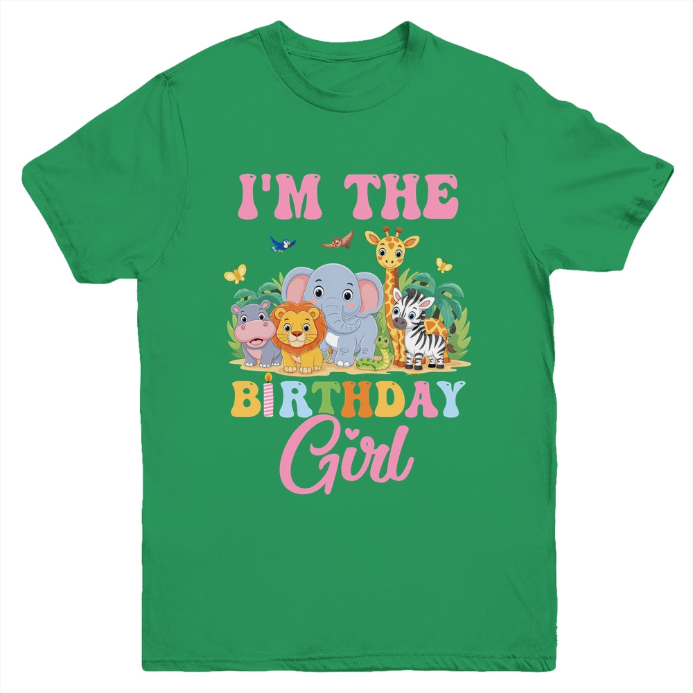 I'm The Birthday Girl Kids Safari Jungle Animal Youth Shirt | teecentury
