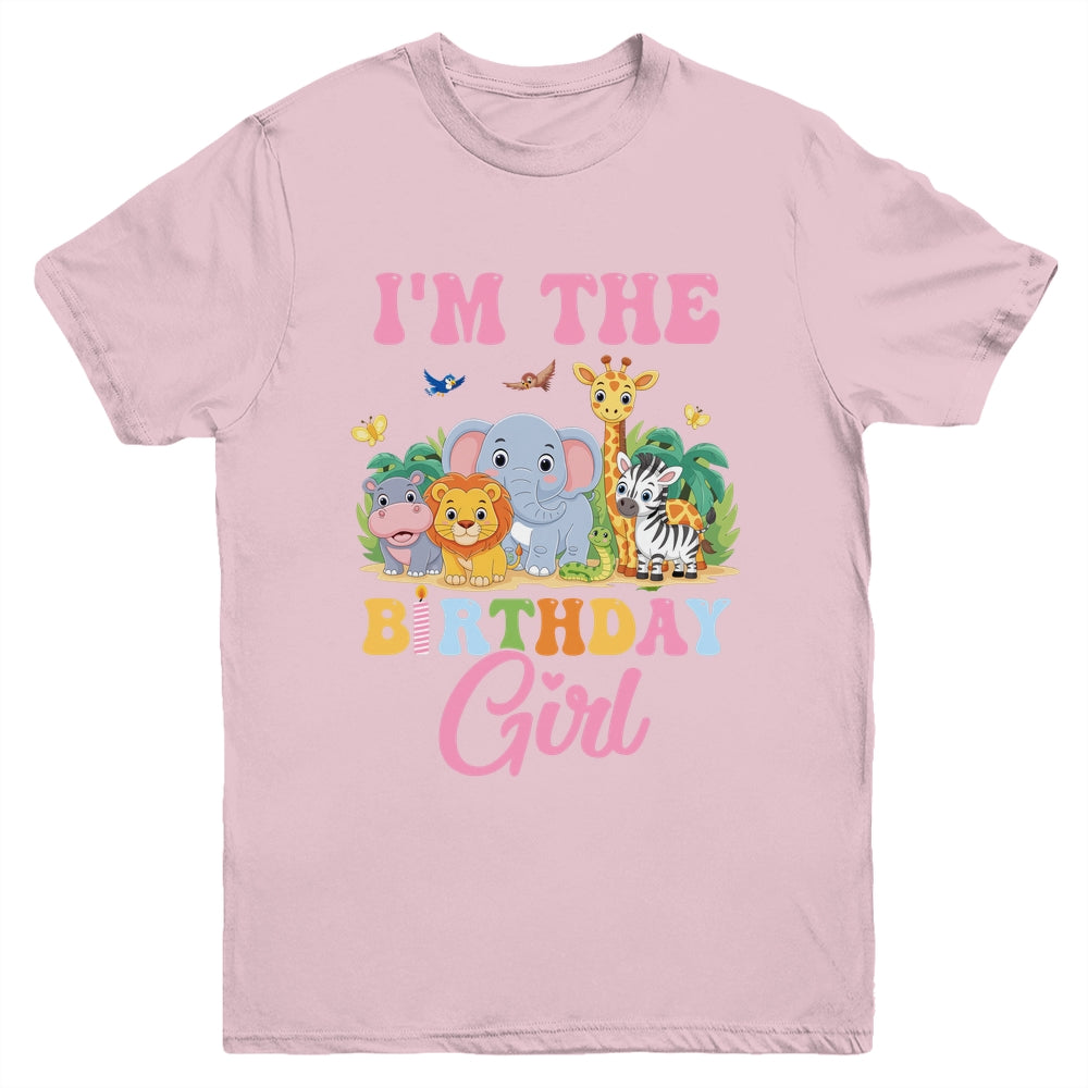 I'm The Birthday Girl Kids Safari Jungle Animal Youth Shirt | teecentury