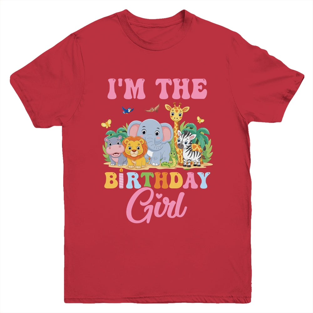 I'm The Birthday Girl Kids Safari Jungle Animal Youth Shirt | teecentury